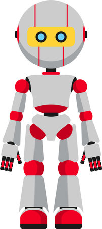 Illustration of Robot Icon in Flat Style.のイラスト素材