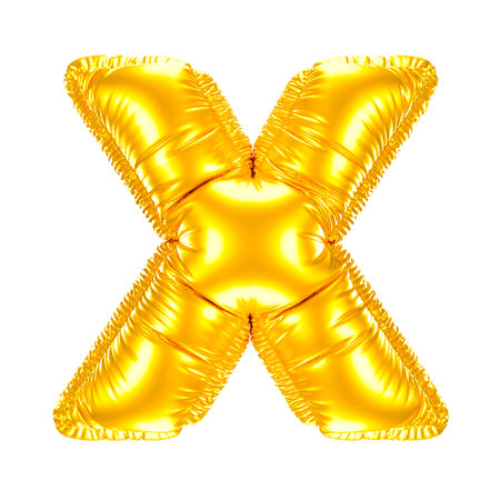 3d Golden Metallic Balloon Letter