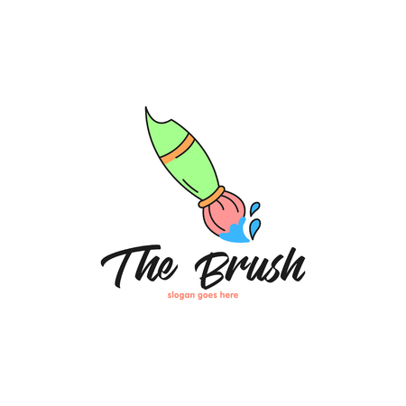 Brush logoのイラスト素材