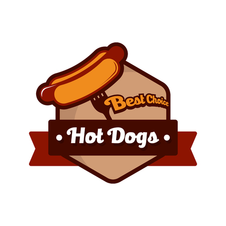Hot dogs logo vectorのイラスト素材