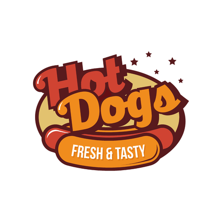 Hot dogs logo vectorのイラスト素材