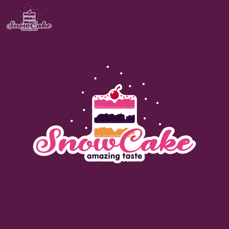 Snow cake logo vectorのイラスト素材