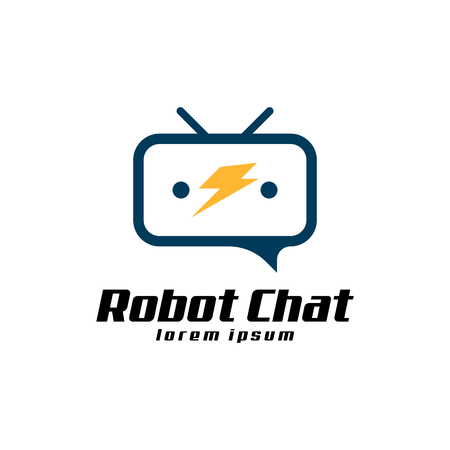 Chat logo vectorのイラスト素材