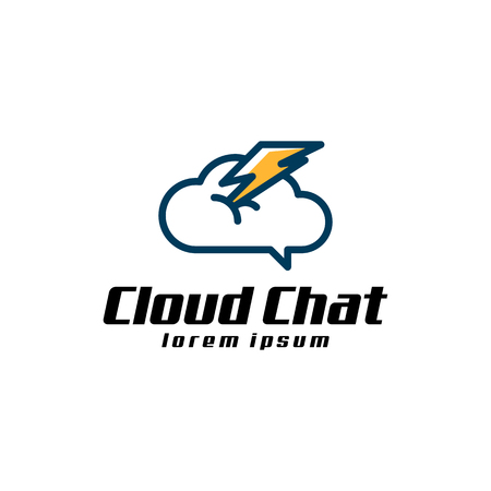 Chat logo vectorのイラスト素材