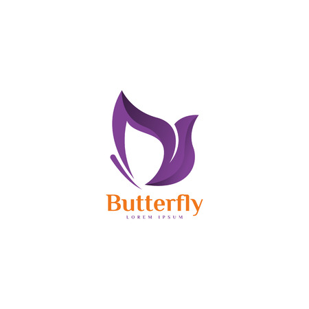 butterfly logo templateのイラスト素材