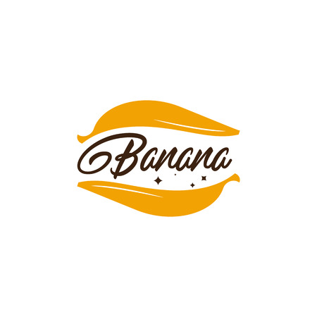 Banana logoのイラスト素材