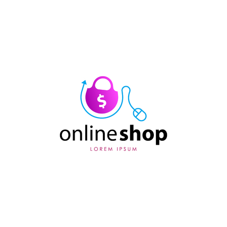 Online shop logoのイラスト素材
