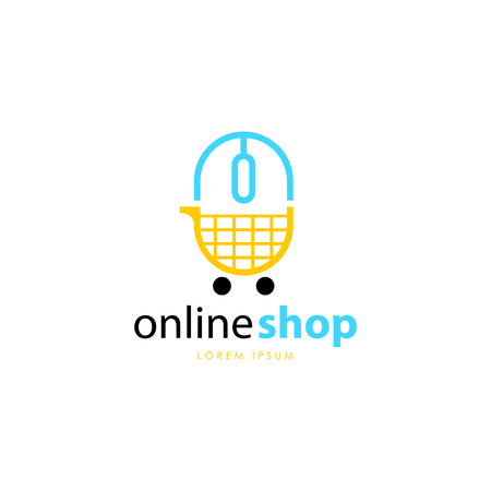 Online shop logoのイラスト素材