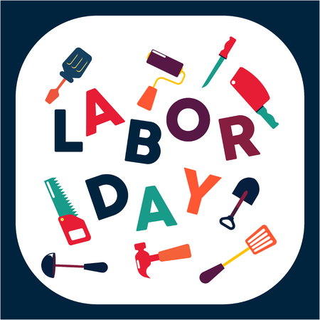 Happy labor day illustrationのイラスト素材