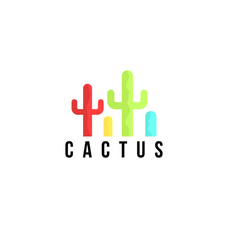 Cactus logo templateのイラスト素材