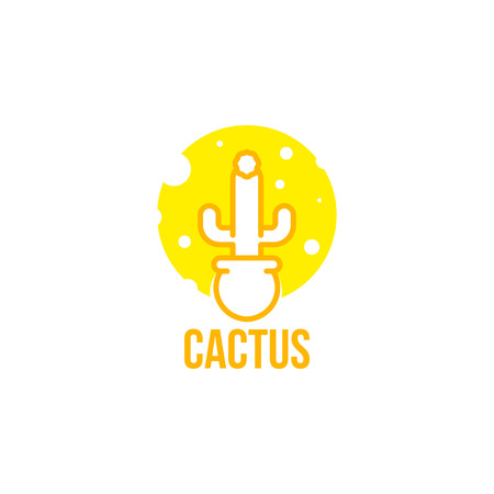 Cactus logo templateのイラスト素材