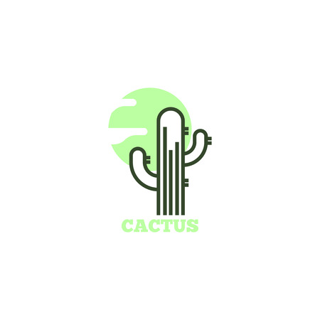 Cactus logo templateのイラスト素材