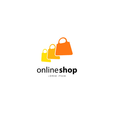 Online shop logo template vectorのイラスト素材