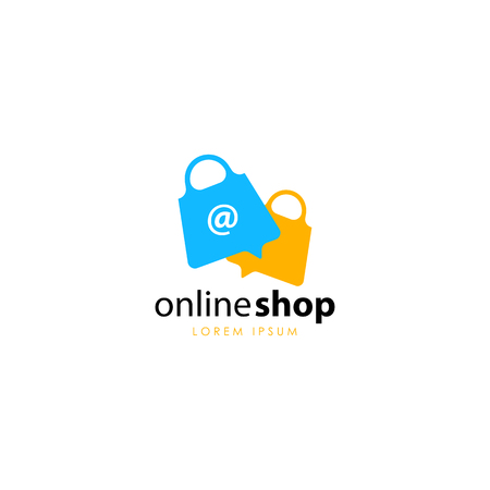 Online shop logo template vectorのイラスト素材