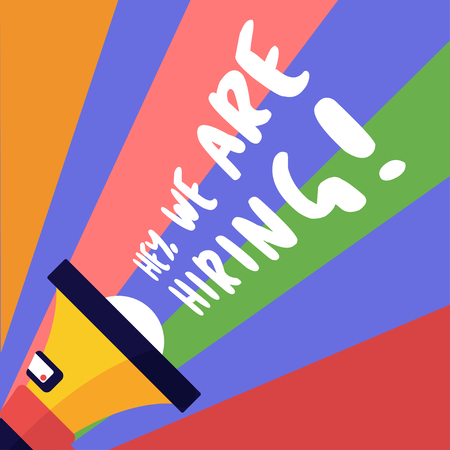 We are hiring vacancy open recruitment. Job vacancy banner. Open recruitment illustrationのイラスト素材