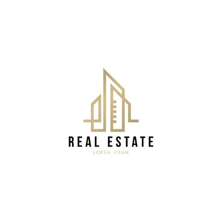 Real estate logo concept vectorのイラスト素材