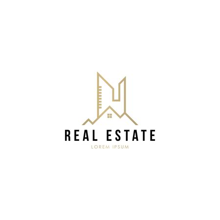 Real estate logo concept vectorのイラスト素材