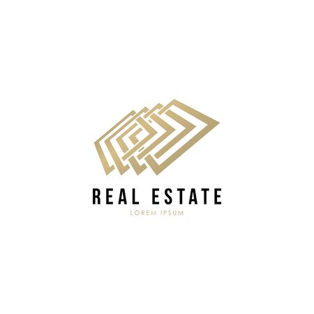 Real estate logo concept vectorのイラスト素材