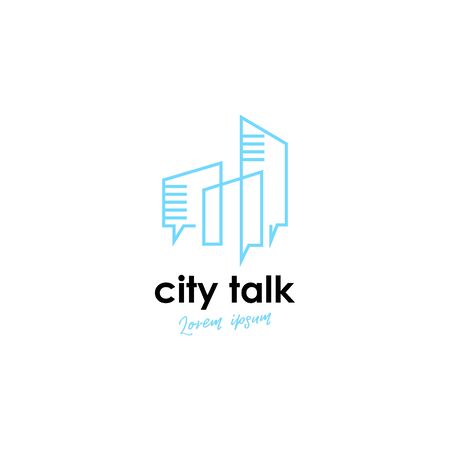 Talk bubble logo concept vectorのイラスト素材