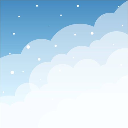 Winter forest background illustration vectorのイラスト素材