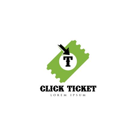 Ticket logo concept vectorのイラスト素材