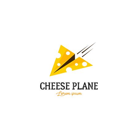 Cheese logo template on whiteのイラスト素材