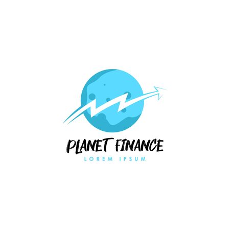 Planet logo template on whiteのイラスト素材