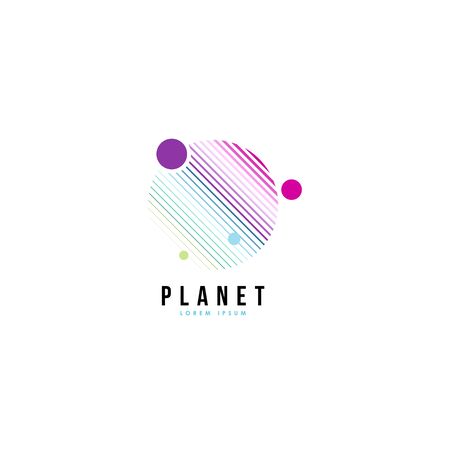 Planet logo on whiteのイラスト素材