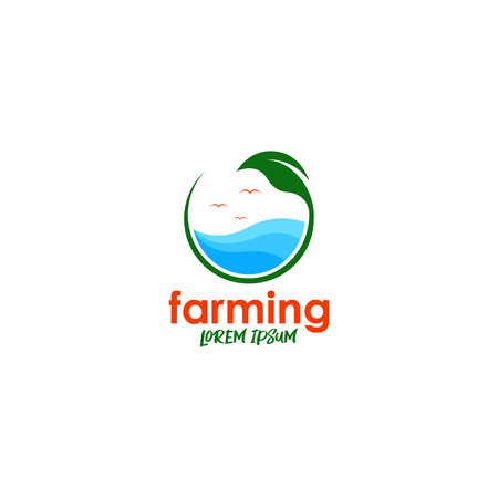Farm logo template vectorのイラスト素材
