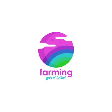 Farm logo template vectorのイラスト素材