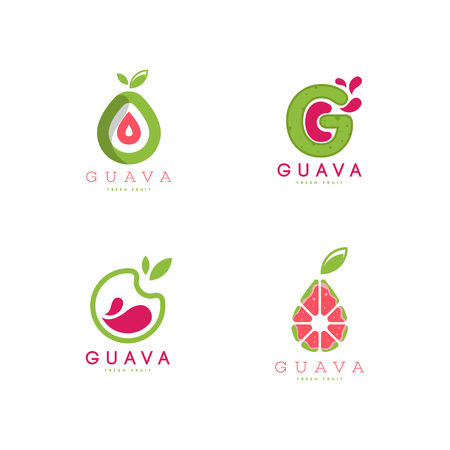 Fruit logo set vectorのイラスト素材
