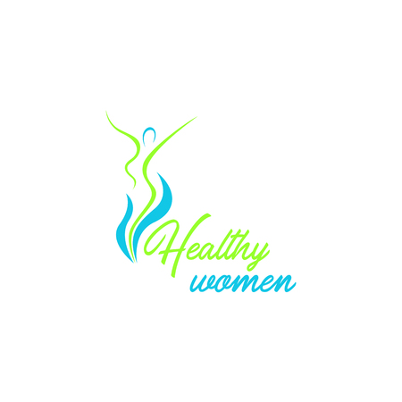 Healthy women logo template vectorのイラスト素材
