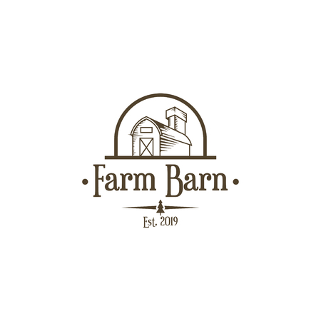 Barn logo template vectorのイラスト素材
