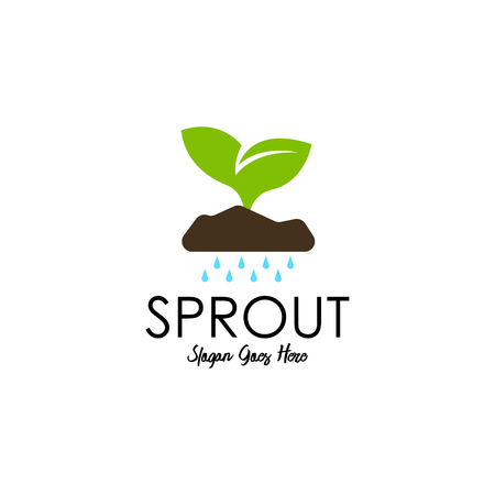 Sprout logo template vectorのイラスト素材