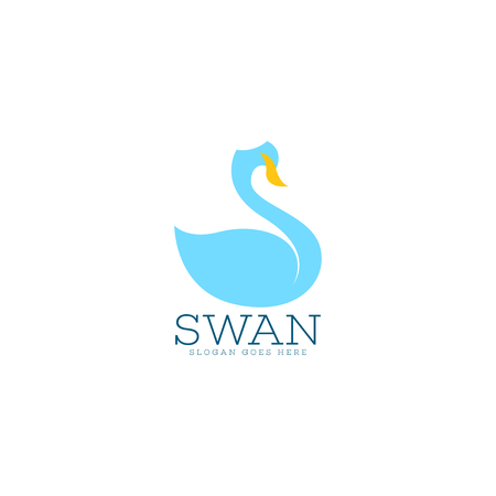 Swan logo template vectorのイラスト素材