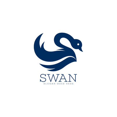 Swan logo template vectorのイラスト素材