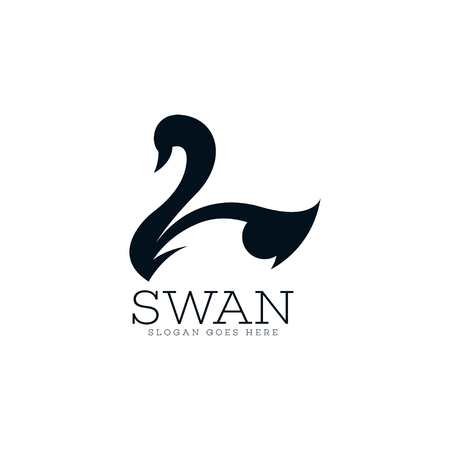 Swan logo template vectorのイラスト素材