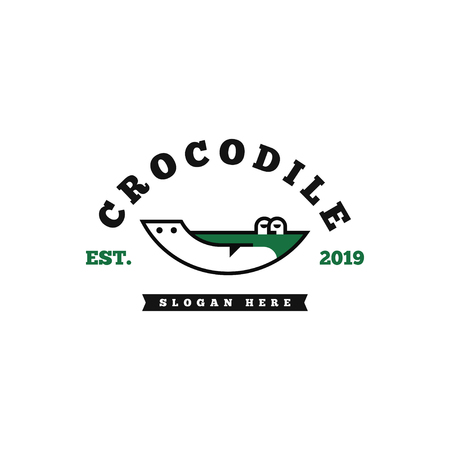 Crocodile logo template vectorのイラスト素材