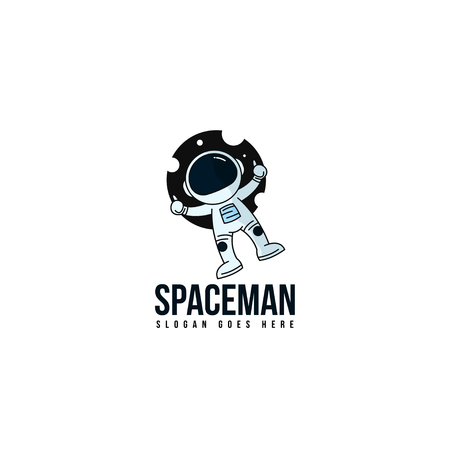 Spaceman logo template vectorのイラスト素材