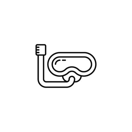 Summer items vector on isolated white backgroundのイラスト素材