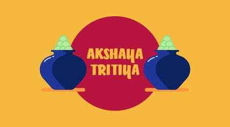 Akshaya tritiya flat illustration vectorのイラスト素材