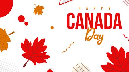 Happy canada day background illustration vector. Unique canada day background vectorのイラスト素材