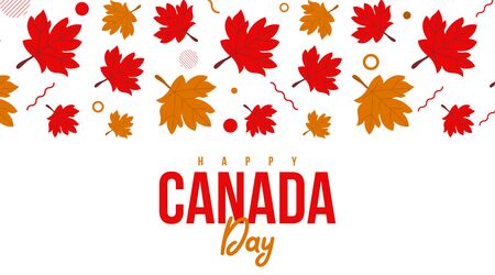 Happy canada day background illustration vector. Unique canada day background vectorのイラスト素材