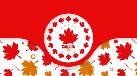 Happy canada day background illustration vector. Unique canada day background vectorのイラスト素材