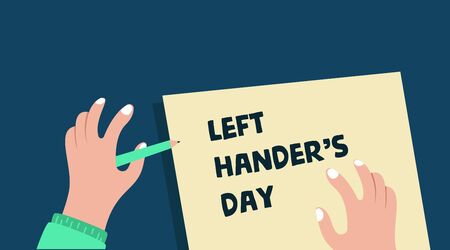 International left hander's day illustrationのイラスト素材