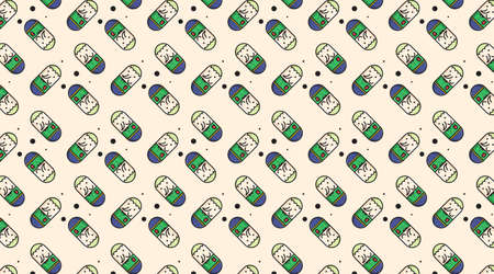 Cute colorful cartoon pattern background vector
