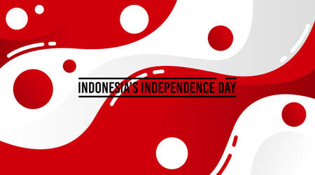 Indonesia's independence day background vector. Abstract red and white background vectorのイラスト素材