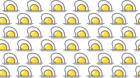 Flat omelet seamless pattern background vectorのイラスト素材