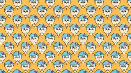 People seamless pattern background vectorのイラスト素材