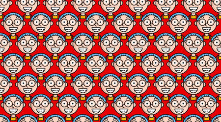 People seamless pattern background vectorのイラスト素材